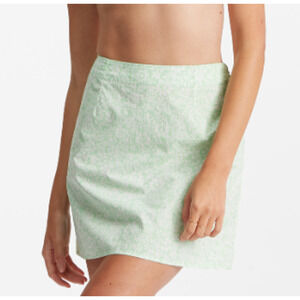 BILLABONG Women's Honey Dew Tropic Sun Mini Skirt Size 24 Flirty Floral Green